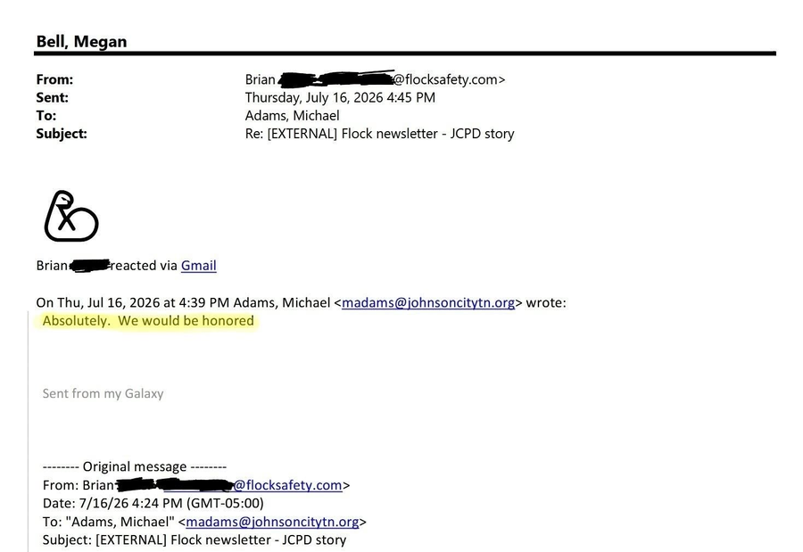 Mike Adams' reply at 4:39 PM: Absolutely. We would be honored. Sent from my Galaxy.